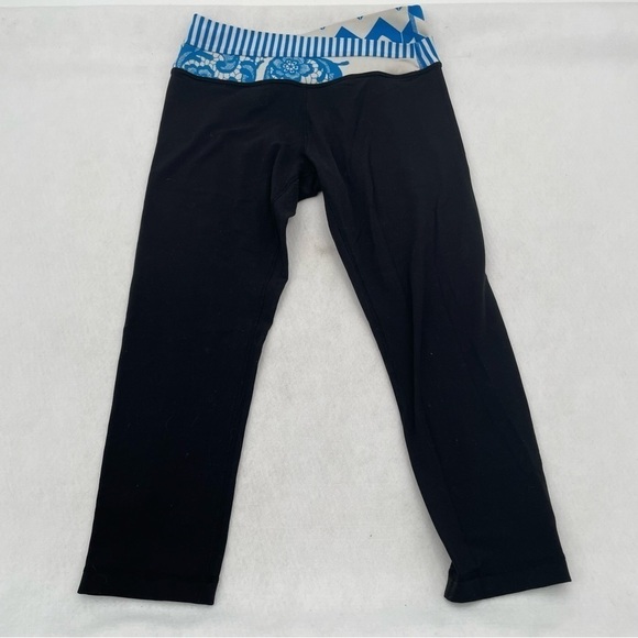 LULULEMON Women’s Astro Wunder Under Crop Black/blue size: 6 - Picture 3 of 11